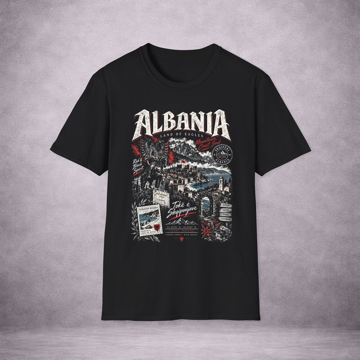 ALBANIA-UNBOUND-STRONG-ROOTS-WILD-HEART-D72891-ESSENTIAL-TEE-BLACK-FRONT-01