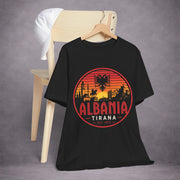 ALBANIAN-HERITAGE-TIRANA-SUNSET-EMBLEM-A4A83F-ESSENTIAL-TEE-BLACK-FRONT-02