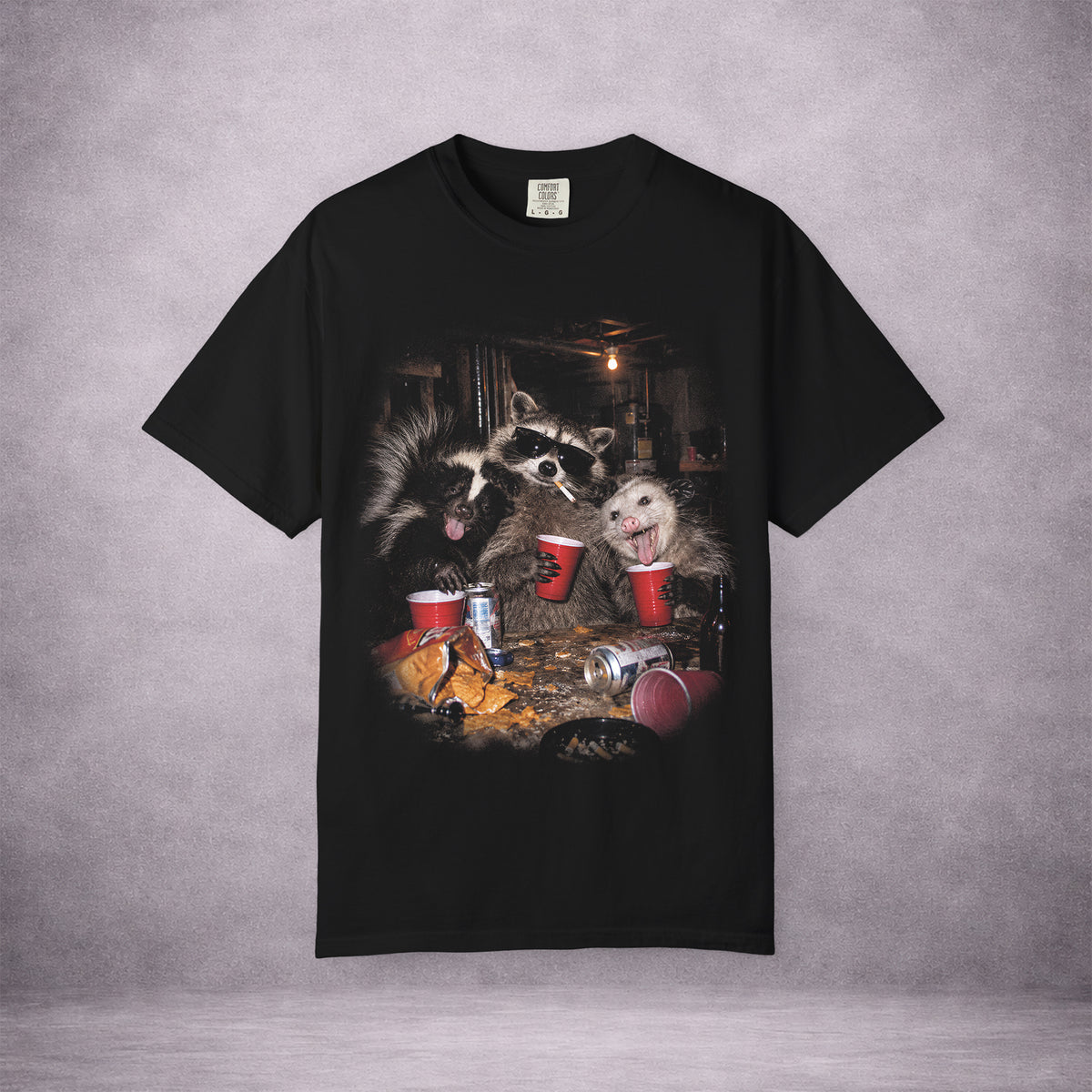 BANDIT-AFTER-HOURS-CUPS-UP-CURFEW-DOWN-9D9195-VINTAGE-WASH-TEE-BLACK-FRONT-01