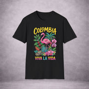 COLOMBIA-FLAMINGO-VIVA-LA-VIDA-E4159C-ESSENTIAL-TEE-BLACK-FRONT-01