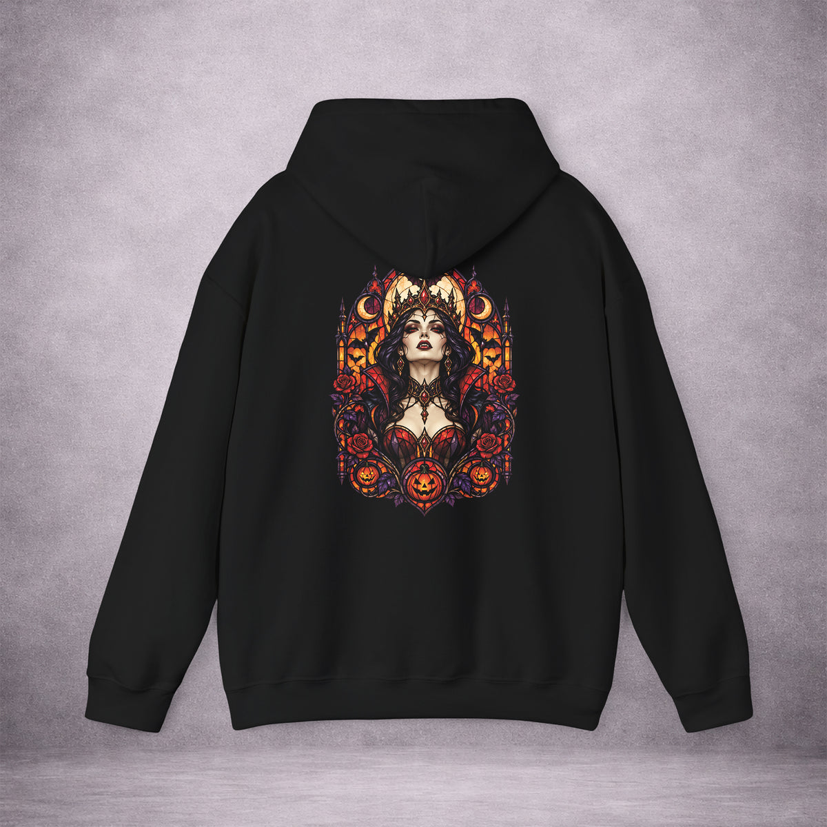 CRIMSON-CHAPEL-THE-NIGHT-KEEPS-HER-CROWN-249DF4-CLASSIC-FLEECE-HOODIE-BLACK-BACK-01