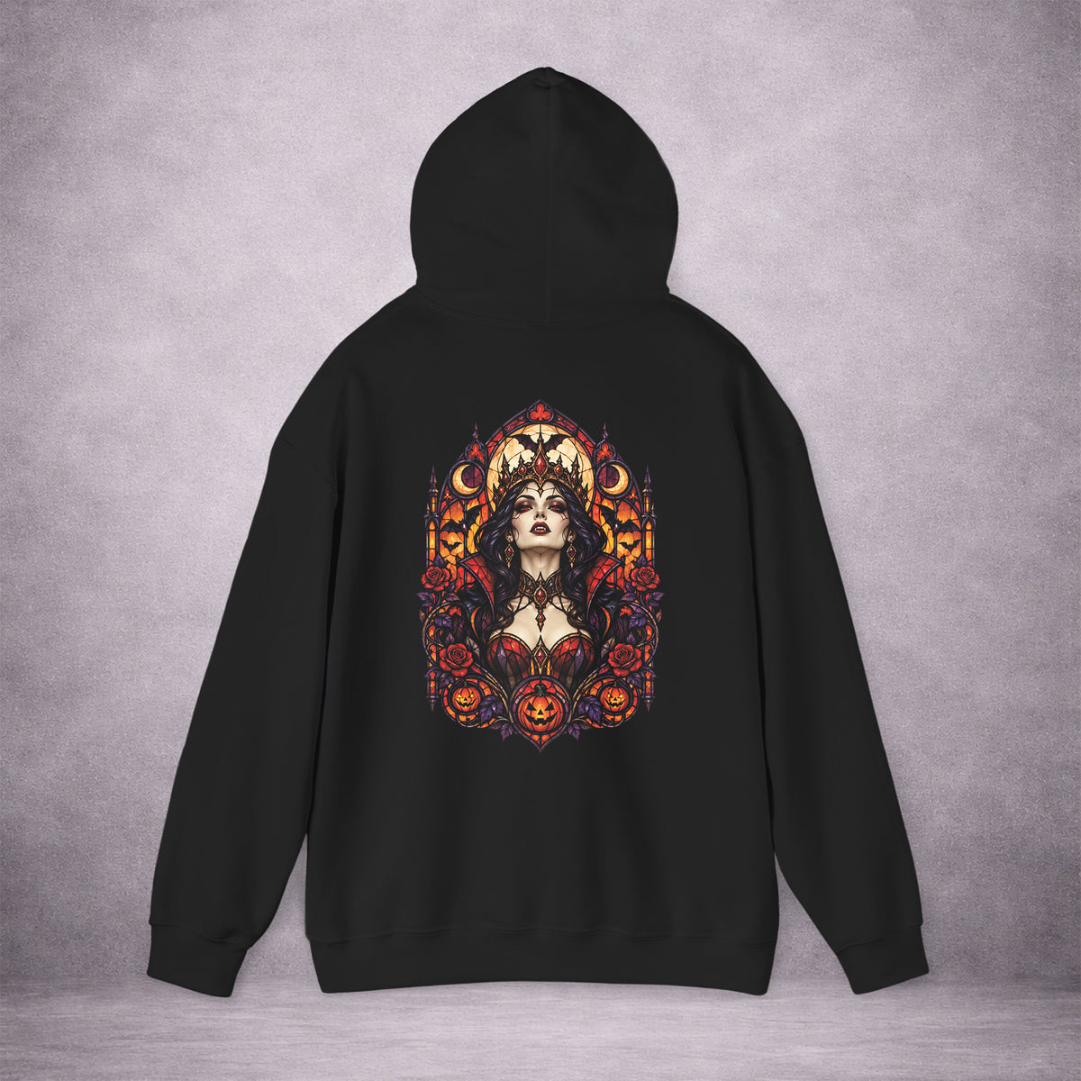 CRIMSON-CHAPEL-THE-NIGHT-KEEPS-HER-CROWN-249DF4-CLASSIC-FLEECE-HOODIE-BLACK-BACK-02