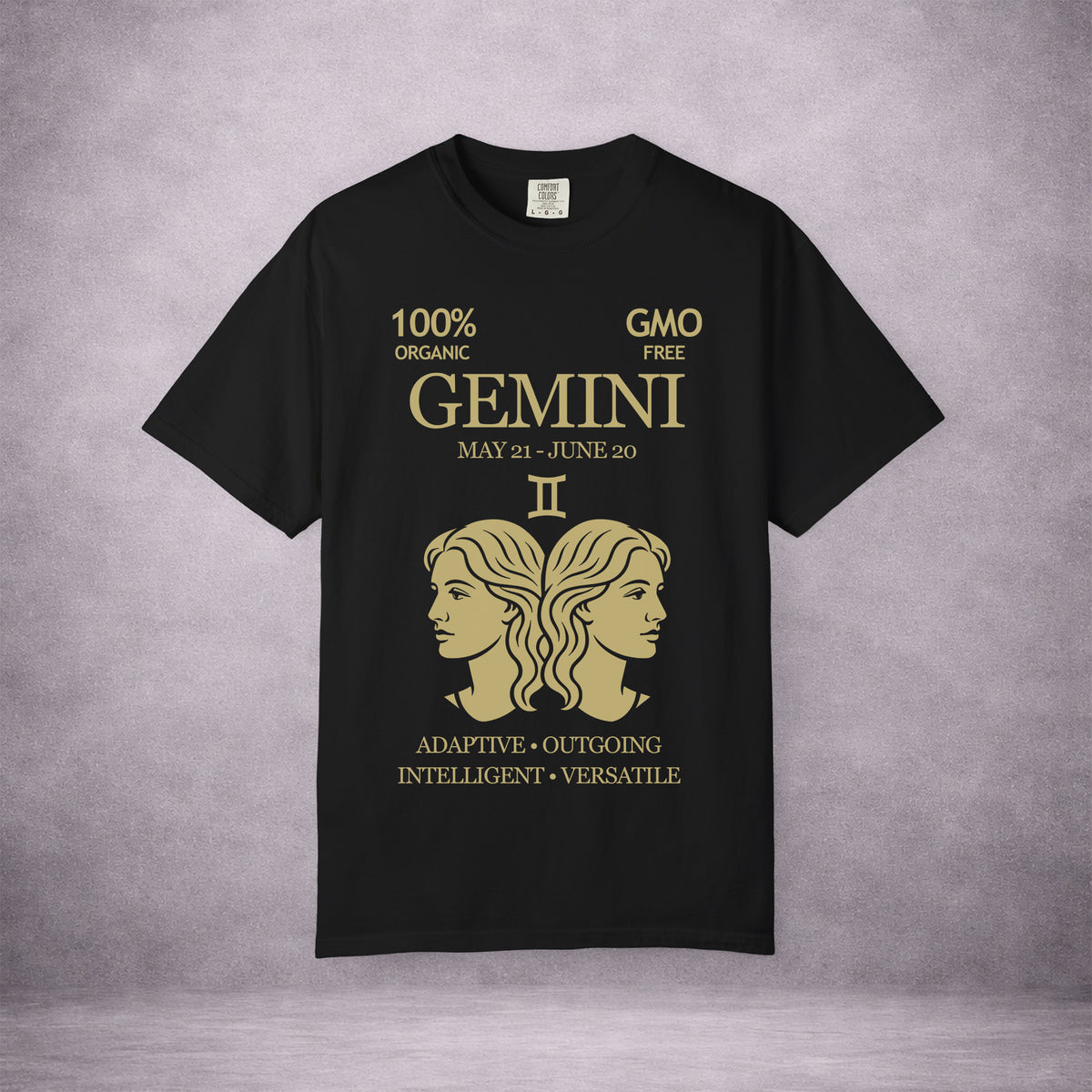 GEMINI-THE-TWINS-0630A9-VINTAGE-WASH-TEE-BLACK-FRONT-INK-GOLD-01