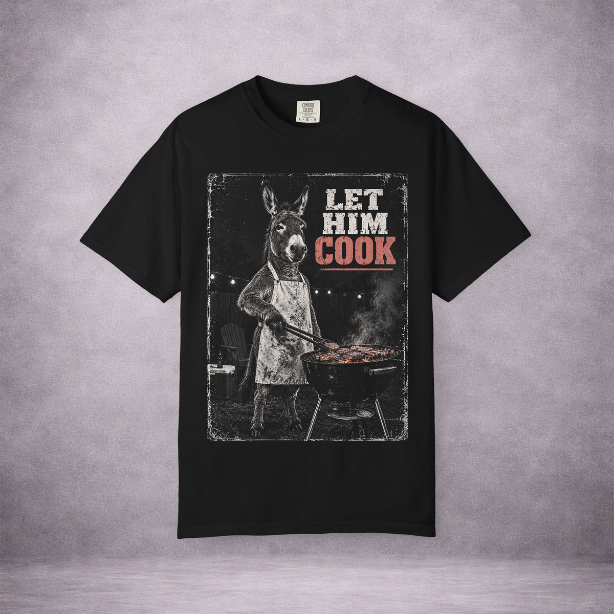 GRILL-DONKEY-LET-HIM-COOK-712FB6-VINTAGE-WASH-TEE-BLACK-FRONT-01