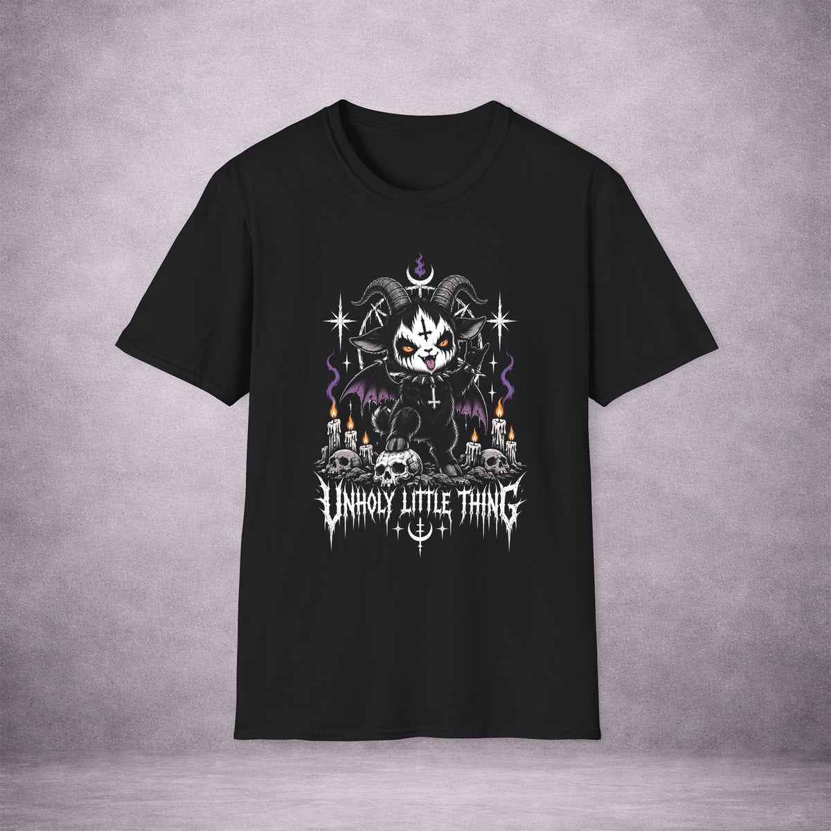 HELLBOUND-FAMILIAR-CUTE-ENOUGH-TO-CAUSE-TROUBLE-1864A7-ESSENTIAL-TEE-BLACK-FRONT-01