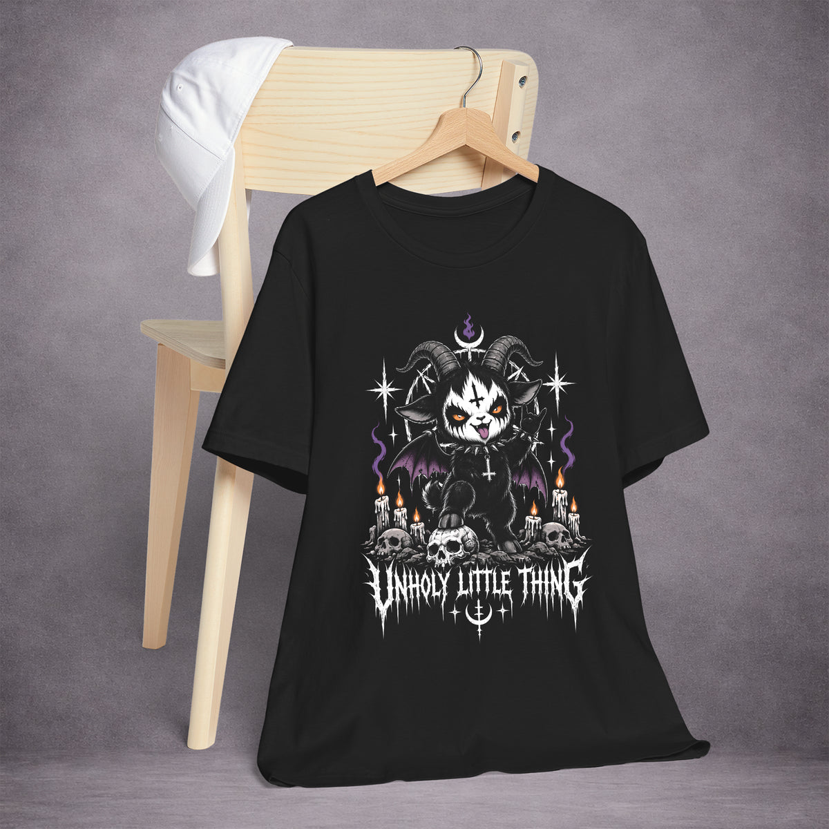 HELLBOUND-FAMILIAR-CUTE-ENOUGH-TO-CAUSE-TROUBLE-1864A7-ESSENTIAL-TEE-BLACK-FRONT-02