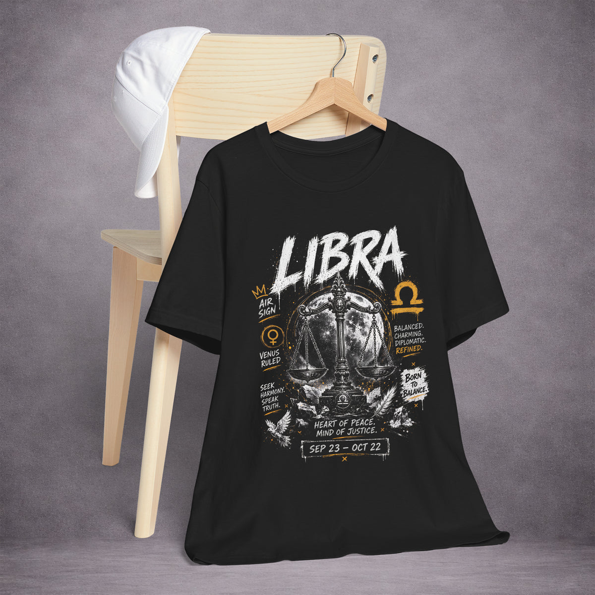LIBRA-BALANCE-HEART-OF-PEACE-6FF0C3-ESSENTIAL-TEE-BLACK-FRONT-02