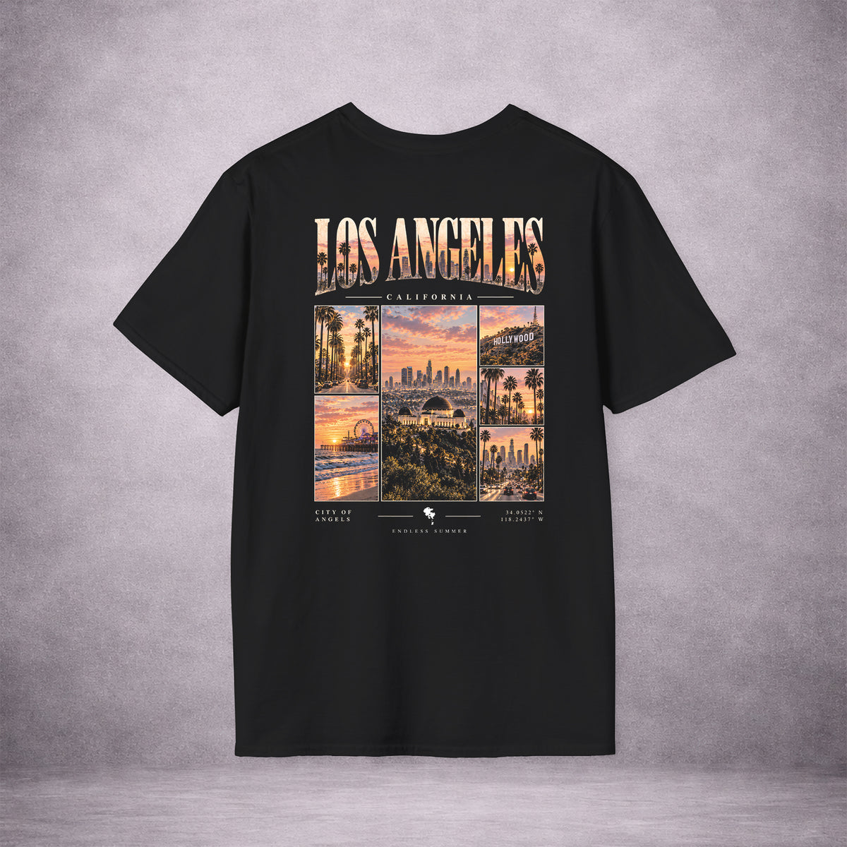 LOS-ANGELES-AFTERGLOW-ENDLESS-SUMMER-E2DBFD-ESSENTIAL-TEE-BLACK-BACK-01