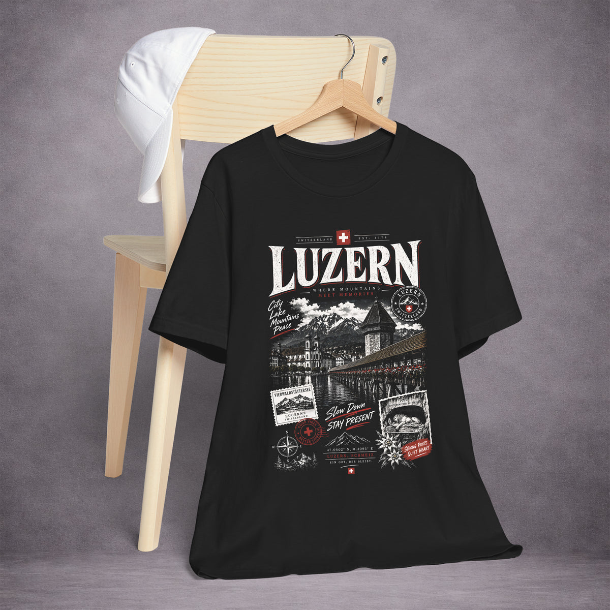 LUZERN-UNHURRIED-WHERE-MOUNTAINS-MEET-MEMORIES-B37F36-ESSENTIAL-TEE-BLACK-FRONT-02