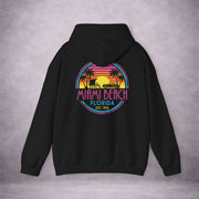 MIAMI-SUNDOWN-RUNNING-ON-BEACH-TIME-DF44C8-CLASSIC-FLEECE-HOODIE-BLACK-BACK-01