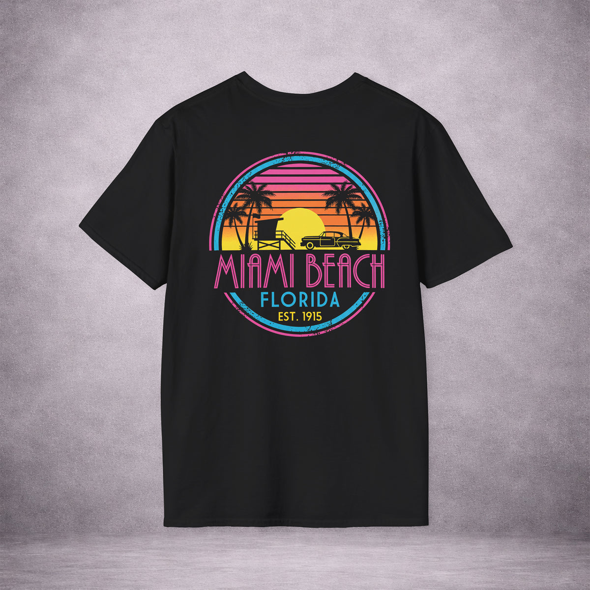 MIAMI-SUNDOWN-RUNNING-ON-BEACH-TIME-DF44C8-ESSENTIAL-TEE-BLACK-BACK-01