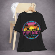 MIAMI-SUNDOWN-RUNNING-ON-BEACH-TIME-DF44C8-ESSENTIAL-TEE-BLACK-FRONT-02