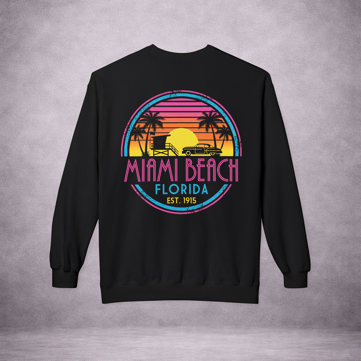 MIAMI-SUNDOWN-RUNNING-ON-BEACH-TIME-DF44C8-SOFTSTYLE-CREWNECK-EU-BLACK-BACK-01