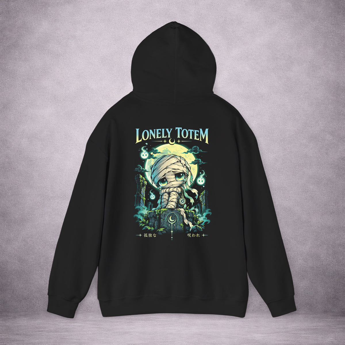 MOONBOUND-MUMMY-SMALL-SOUL-LONG-NIGHT-9521A9-CLASSIC-FLEECE-HOODIE-BLACK-BACK-02
