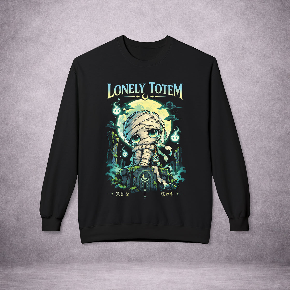 MOONBOUND-MUMMY-SMALL-SOUL-LONG-NIGHT-9521A9-SOFTSTYLE-CREWNECK-EU-BLACK-FRONT-01