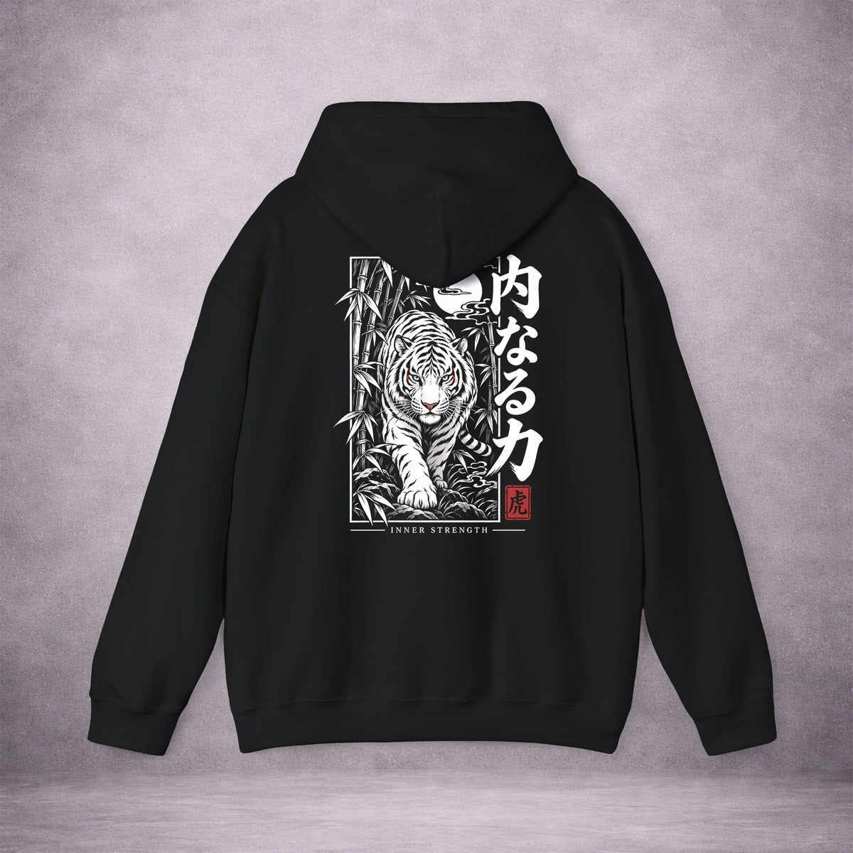 MOONLIT-TIGER-STRENGTH-MOVES-IN-SILENCE-187F0D-CLASSIC-FLEECE-HOODIE-BLACK-BACK-01