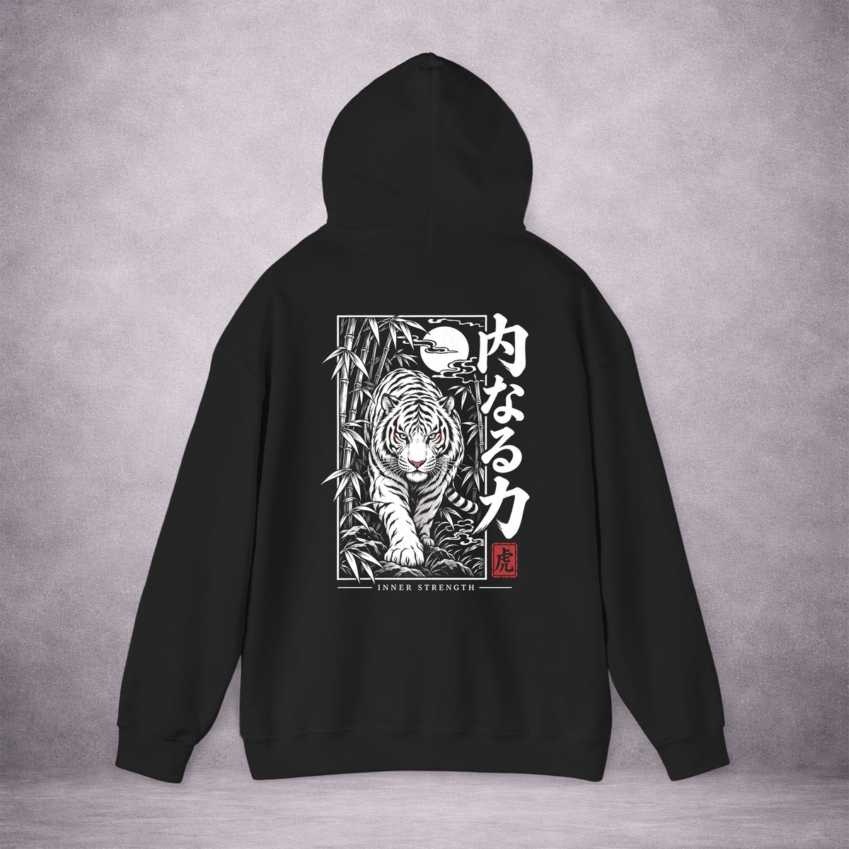 MOONLIT-TIGER-STRENGTH-MOVES-IN-SILENCE-187F0D-CLASSIC-FLEECE-HOODIE-BLACK-BACK-02