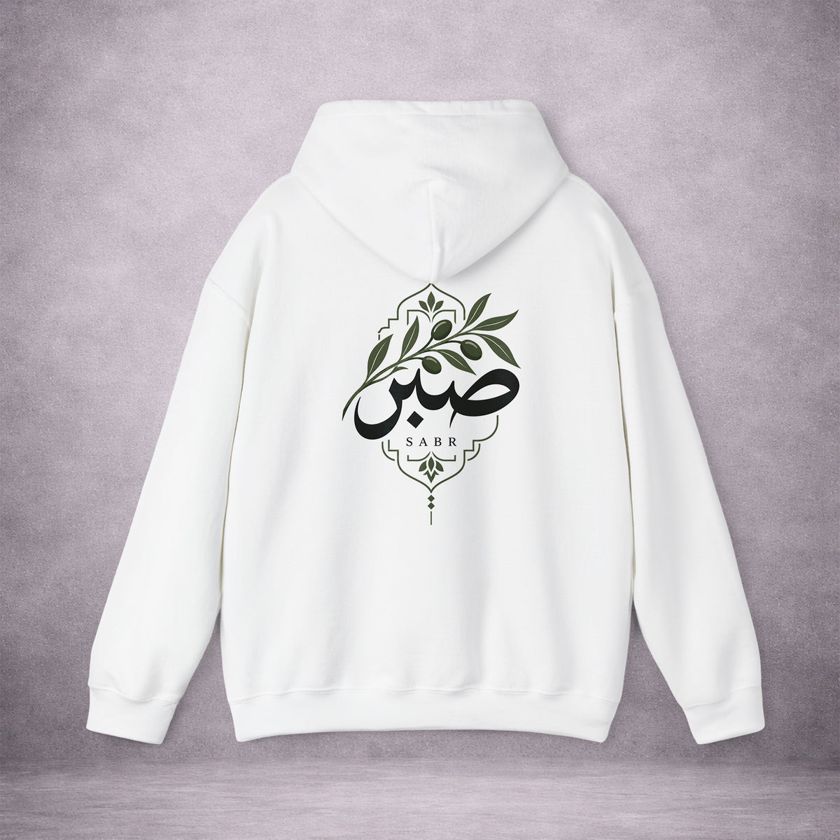 OLIVE-PATIENCE-ROOTED-IN-SABR-5CE5C2-CLASSIC-FLEECE-HOODIE-WHITE-BACK-01