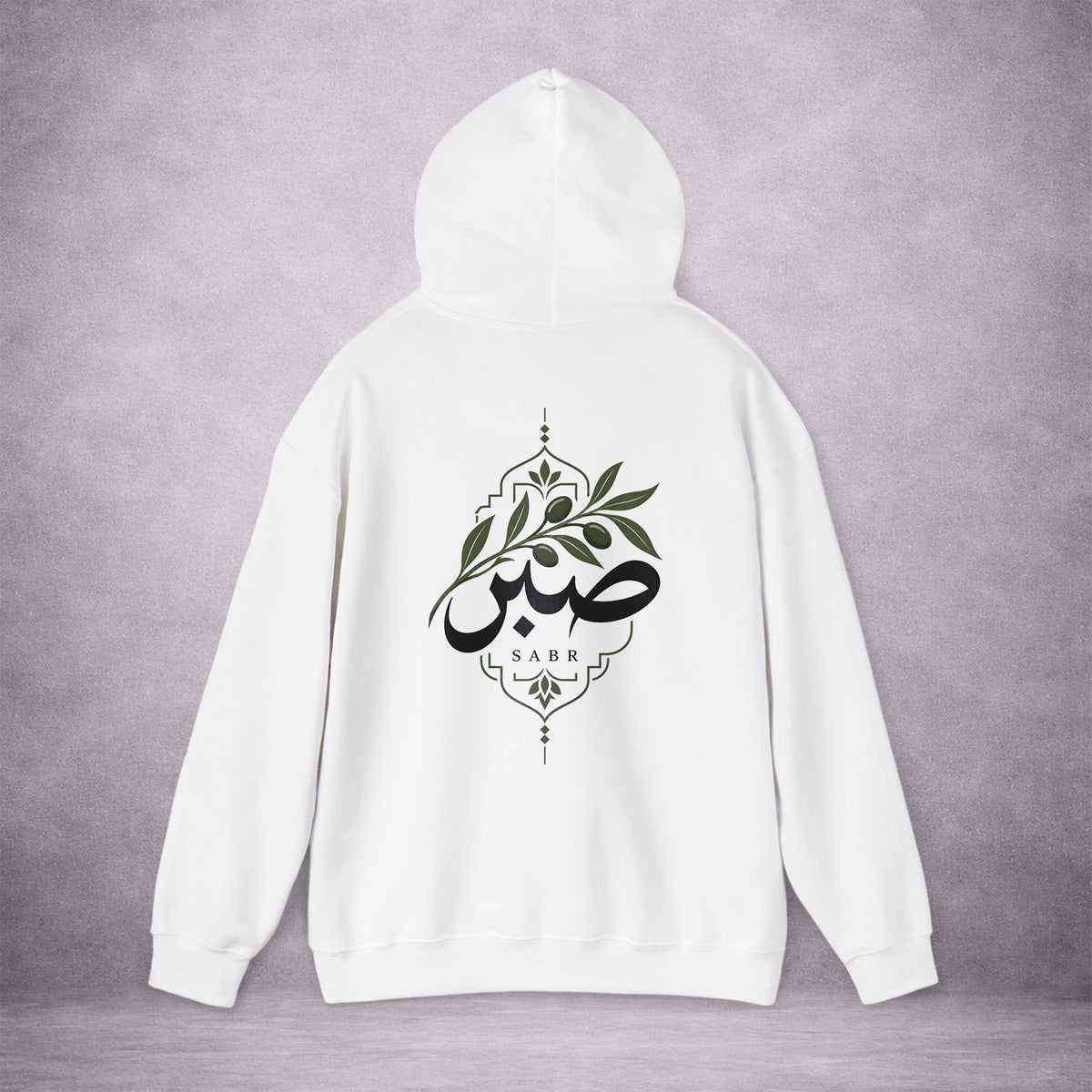 OLIVE-PATIENCE-ROOTED-IN-SABR-5CE5C2-CLASSIC-FLEECE-HOODIE-WHITE-BACK-02
