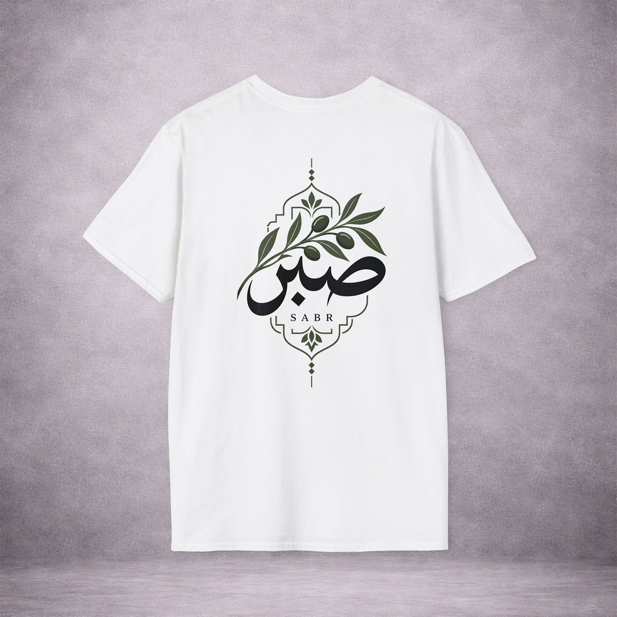 OLIVE-PATIENCE-ROOTED-IN-SABR-5CE5C2-ESSENTIAL-TEE-WHITE-BACK-01