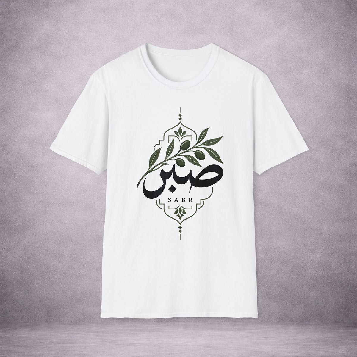 OLIVE-PATIENCE-ROOTED-IN-SABR-5CE5C2-ESSENTIAL-TEE-WHITE-FRONT-01