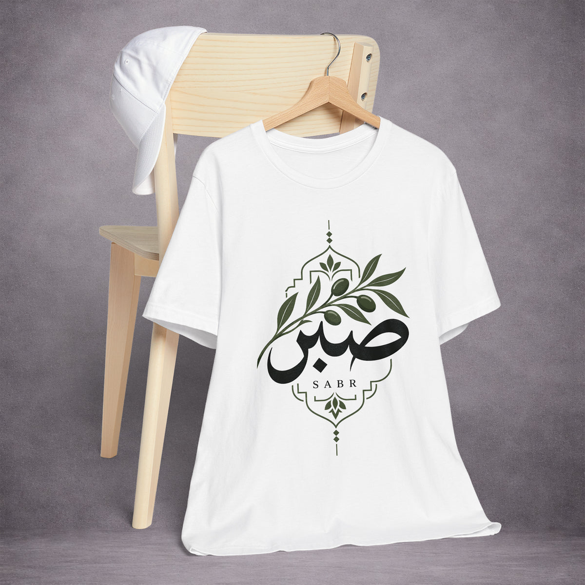 OLIVE-PATIENCE-ROOTED-IN-SABR-5CE5C2-ESSENTIAL-TEE-WHITE-FRONT-02