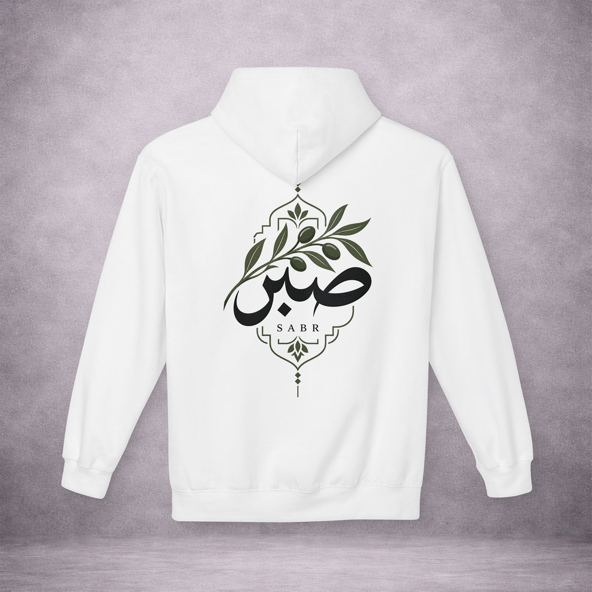 OLIVE-PATIENCE-ROOTED-IN-SABR-5CE5C2-SOFTSTYLE-HOODIE-EU-WHITE-BACK-01