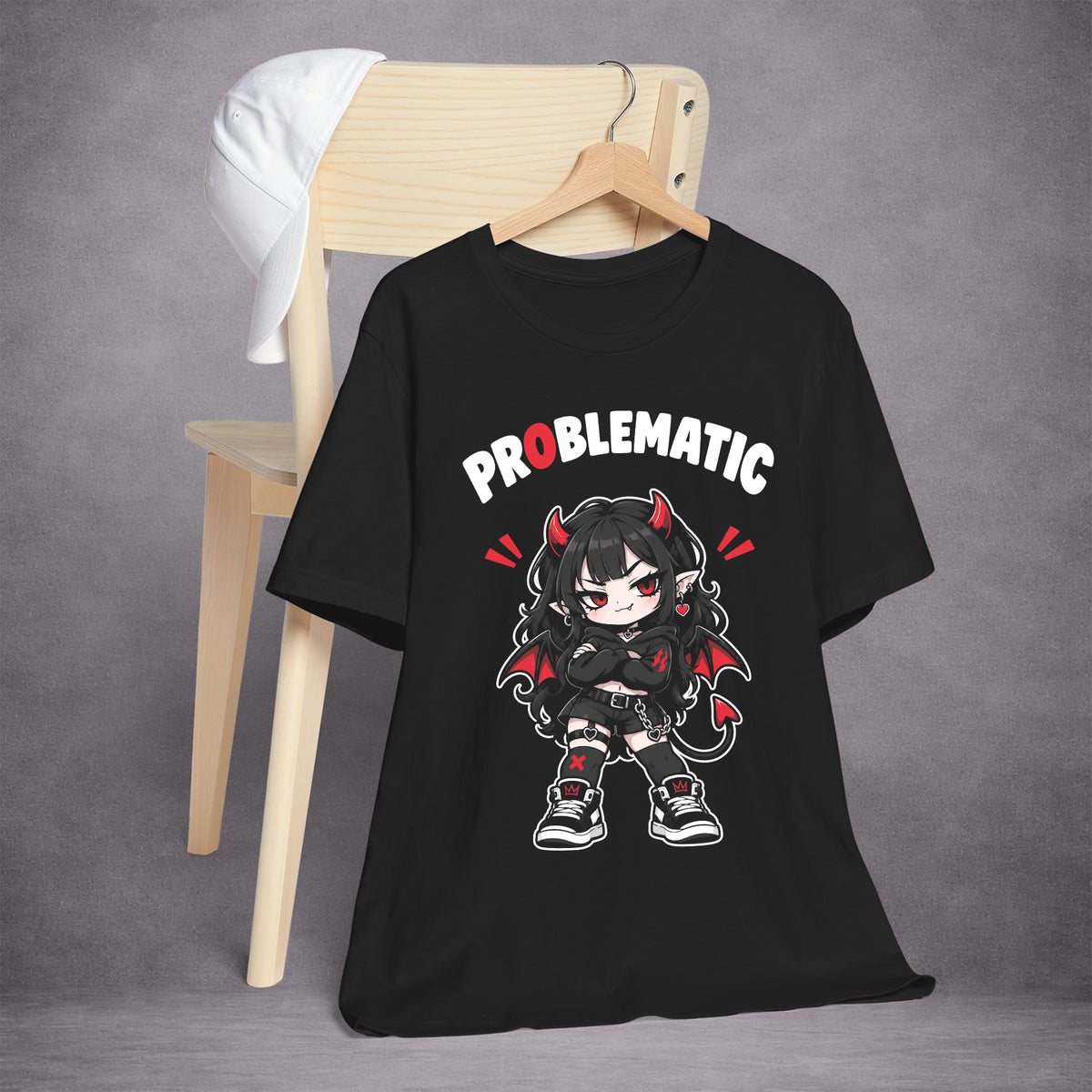 PROBLEMATIC-IMP-TROUBLE-LOOKS-GOOD-ON-YOU-45337B-ESSENTIAL-TEE-BLACK-FRONT-02