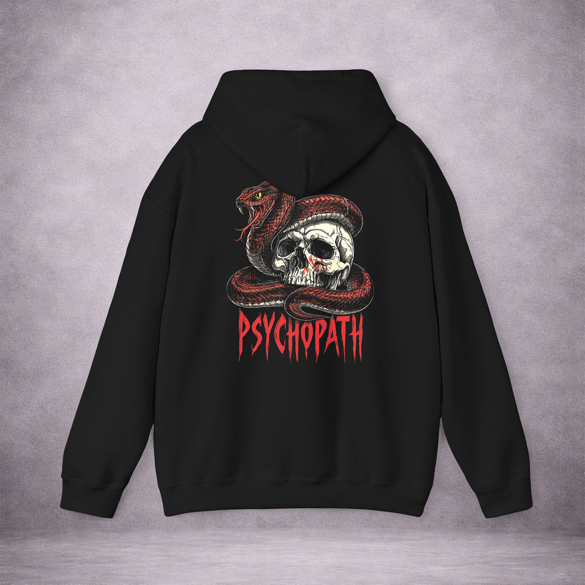 PSYCHOPATH-FANGS-BONE-8E085C-CLASSIC-FLEECE-HOODIE-BLACK-BACK-01
