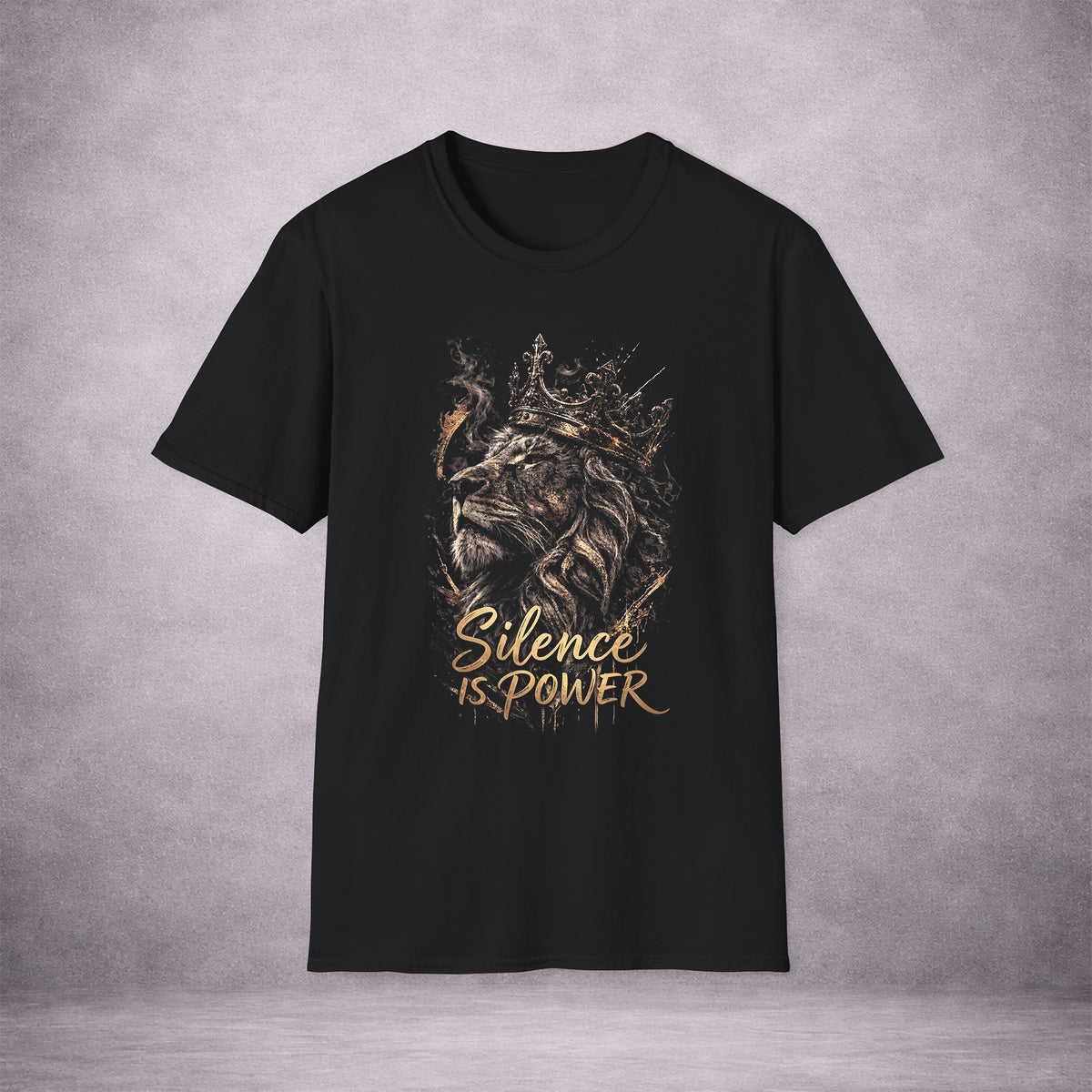 QUIET-REIGN-SILENCE-IS-POWER-9A69CC-ESSENTIAL-TEE-BLACK-FRONT-01