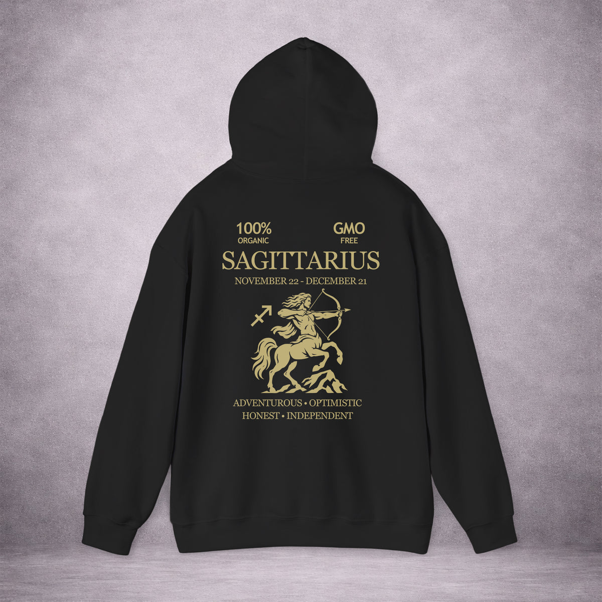 SAGITTARIUS-THE-ARCHER-E26C59-CLASSIC-FLEECE-HOODIE-BLACK-BACK-INK-GOLD-02