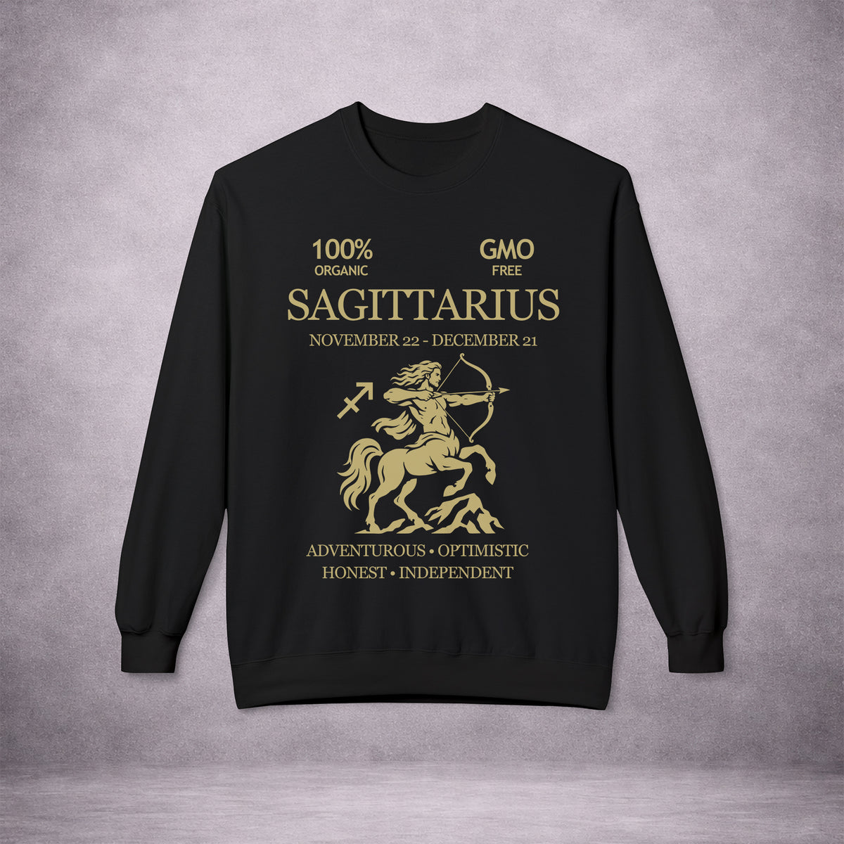 SAGITTARIUS-THE-ARCHER-E26C59-SOFTSTYLE-CREWNECK-EU-BLACK-FRONT-INK-GOLD-01