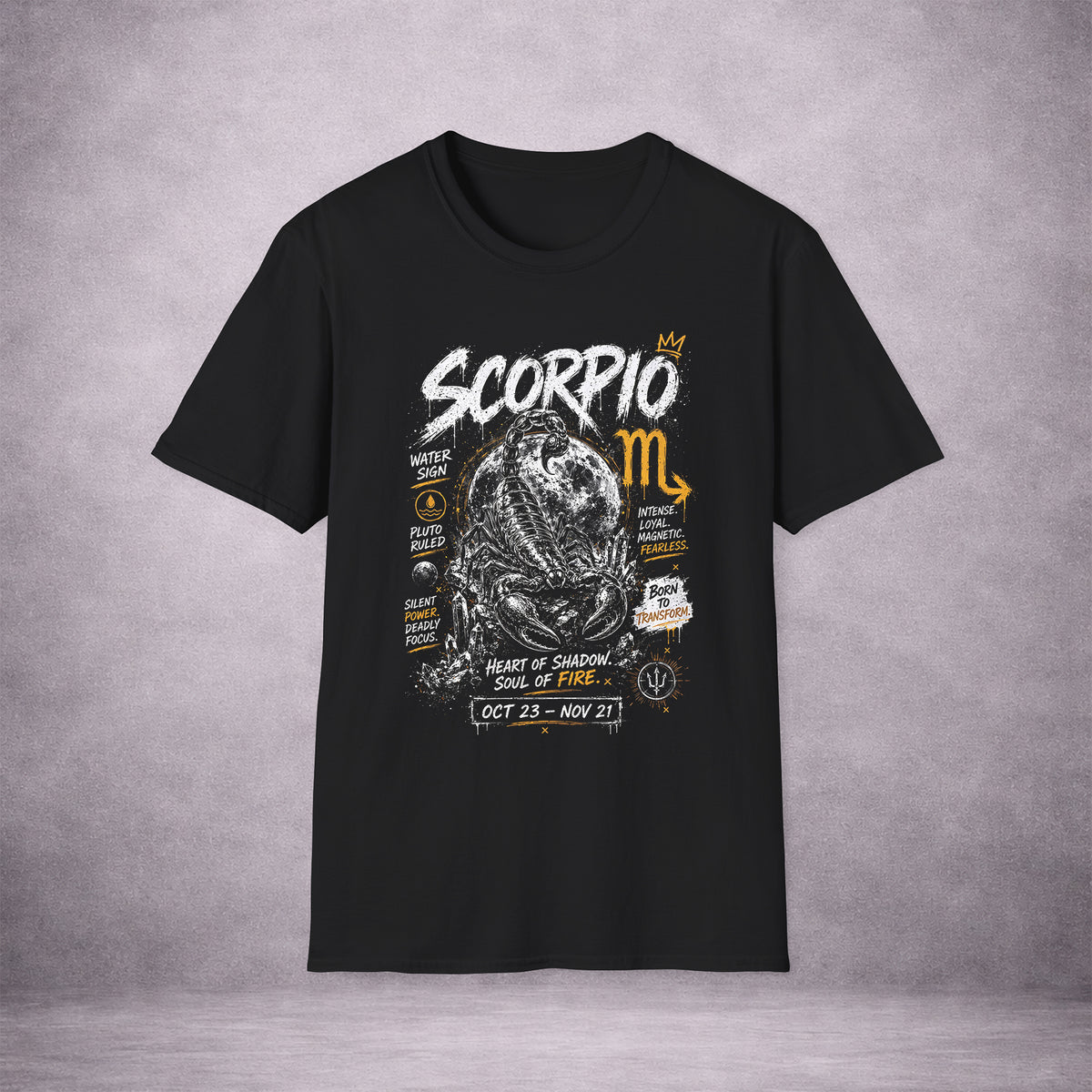 SCORPIO-ASCENDANT-SHADOW-FIRE-95F37D-ESSENTIAL-TEE-BLACK-FRONT-01