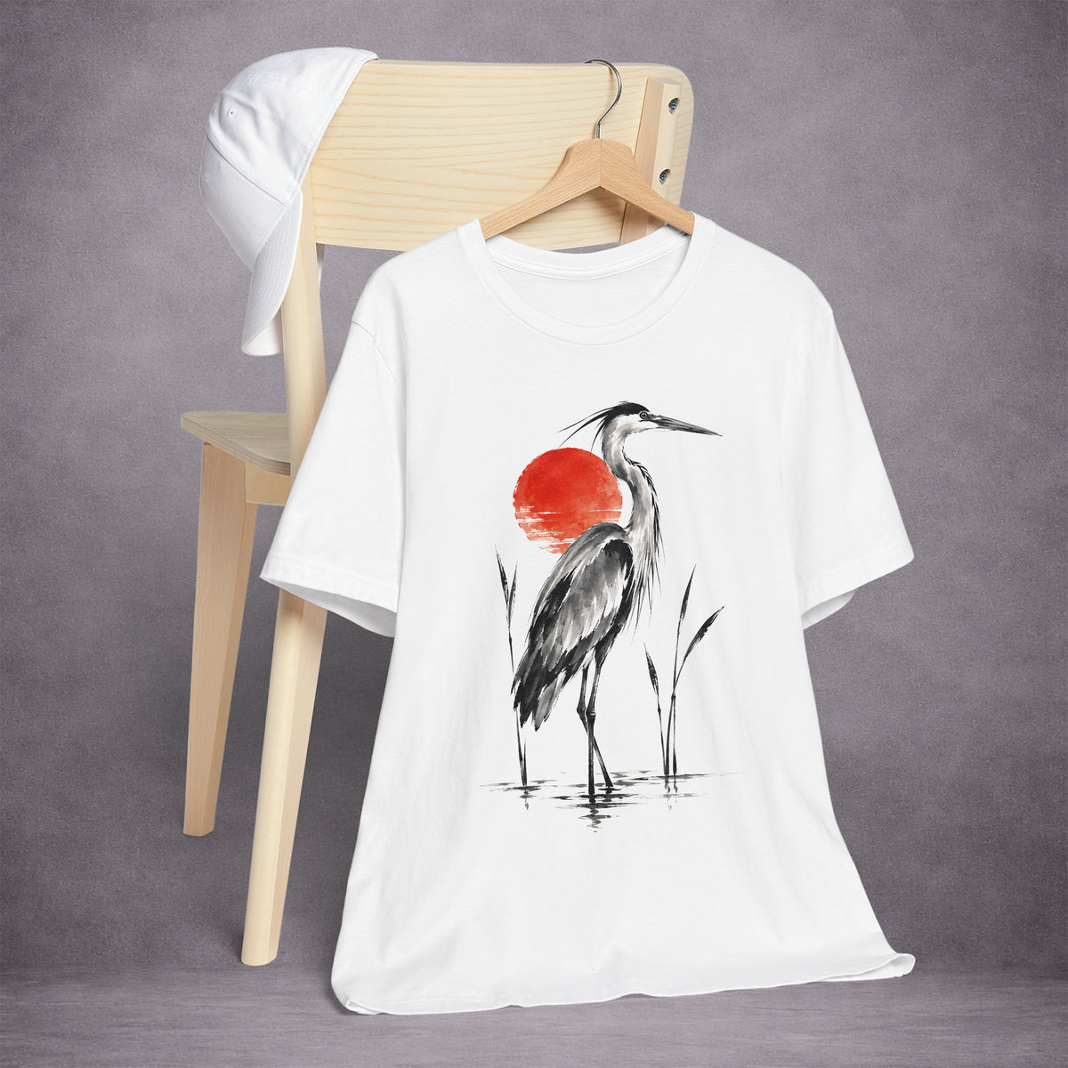 STILLWATER-CRANE-POISE-BEFORE-THE-DAWN-1EC9E4-ESSENTIAL-TEE-WHITE-FRONT-02