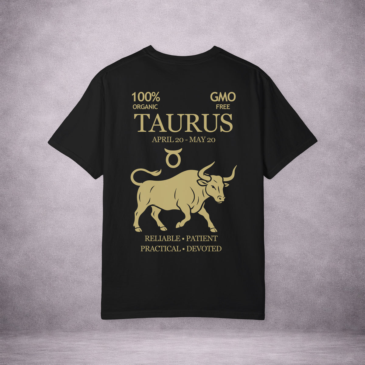TAURUS-THE-BULL-ABE491-VINTAGE-WASH-TEE-BLACK-BACK-INK-GOLD-01