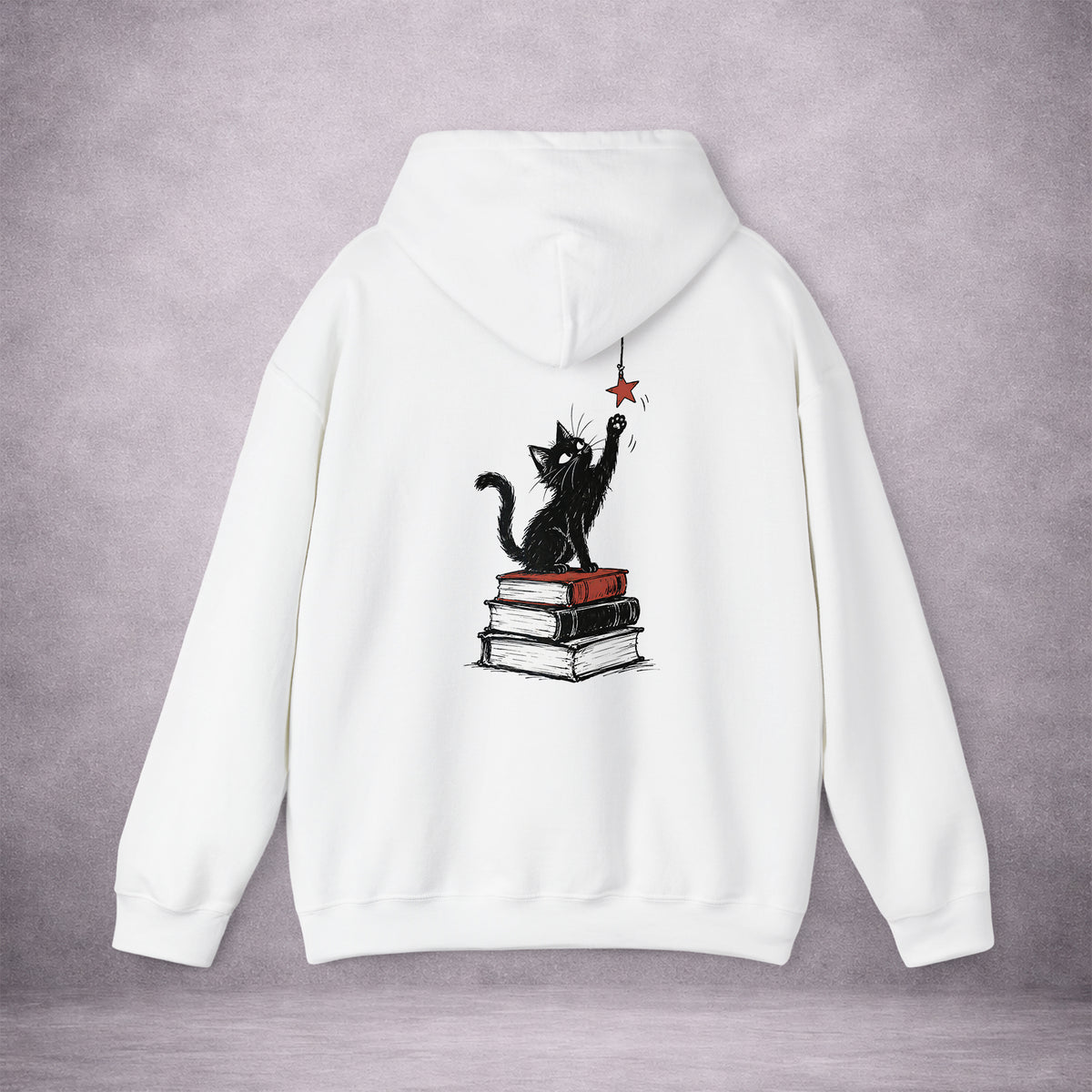 THE-BOOKSTACK-HUNTER-CURIOSITY-HAS-ITS-CLAWS-OUT-5E1A0E-CLASSIC-FLEECE-HOODIE-WHITE-BACK-01