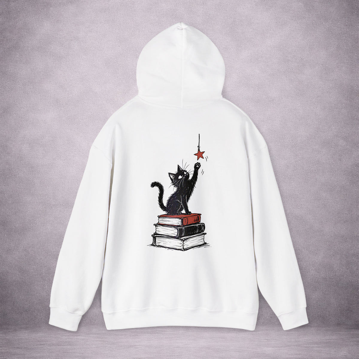 THE-BOOKSTACK-HUNTER-CURIOSITY-HAS-ITS-CLAWS-OUT-5E1A0E-CLASSIC-FLEECE-HOODIE-WHITE-BACK-02