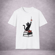THE-BOOKSTACK-HUNTER-CURIOSITY-HAS-ITS-CLAWS-OUT-5E1A0E-ESSENTIAL-TEE-WHITE-FRONT-01
