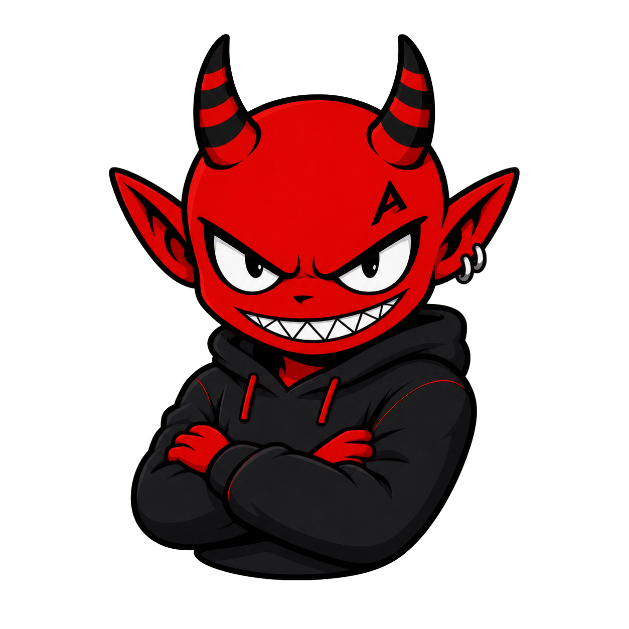 Artistic Apex mascot in a black hoodie